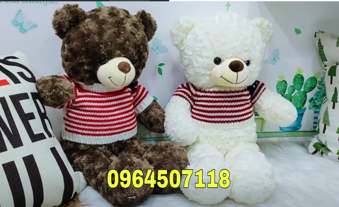 Gấu Bông Teddy Áo Len Cờ Mỹ