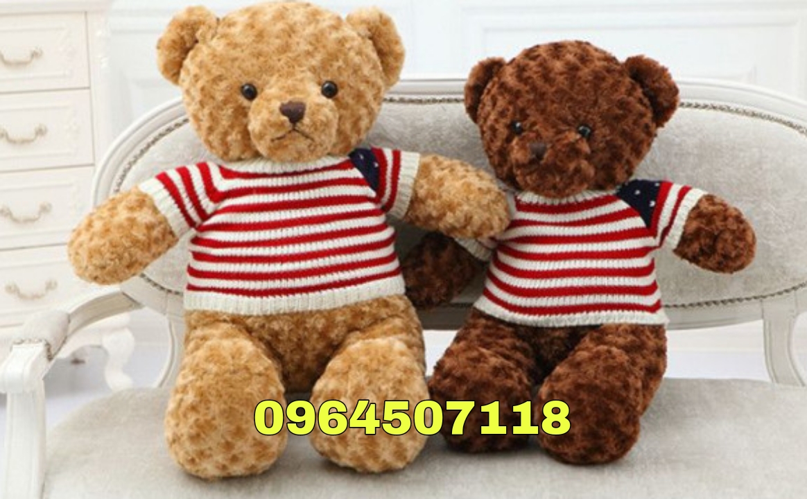 Gấu Bông Teddy Áo Len Cờ Mỹ 